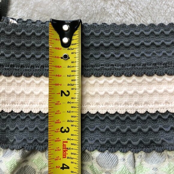 NWOT Anthropologie Maeve Jacquard Gray Green Pleated Flare Seren Skirt Size Lge - Picture 9 of 11